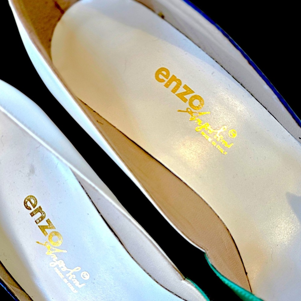 Vintage Enzo Angiolini "Gilda" Colorblock Pumps – Made in Italy – 8.5 M – NEW in - Picture 3 of 15